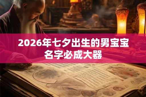 2026年七夕出生的男宝宝名字必成大器