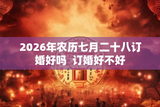 2026年农历七月二十八订婚好吗  订婚好不好