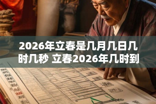 2026年立春是几月几日几时几秒 立春2026年几时到 2026年立春是几月几日几时几秒 立春2026年几时到