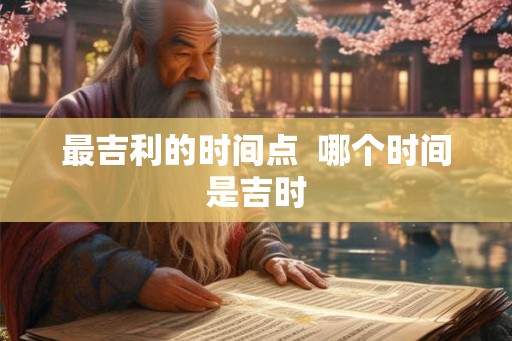 最吉利的时间点  哪个时间是吉时