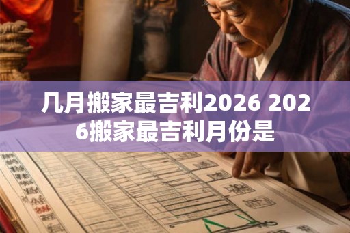几月搬家最吉利2026 2026搬家最吉利月份是