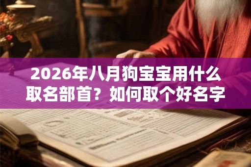 2026年八月狗宝宝用什么取名部首？如何取个好名字？