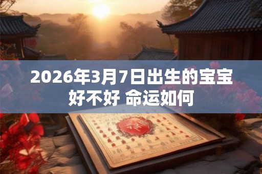 2026年3月7日出生的宝宝好不好 命运如何