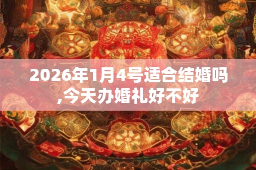 2026年1月4号适合结婚吗,今天办婚礼好不好