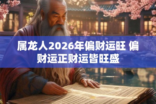 属龙人2026年偏财运旺 偏财运正财运皆旺盛