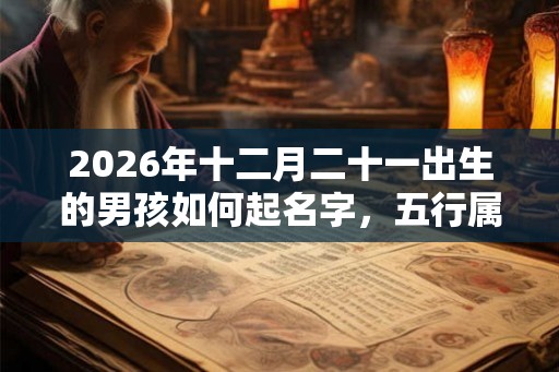 2026年十二月二十一出生的男孩如何起名字，五行属什么