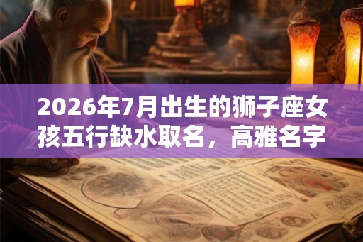 2026年7月出生的狮子座女孩五行缺水取名,高雅名字精选 2026年7月出生的狮子座女孩五行缺水取名,高雅名字精选
