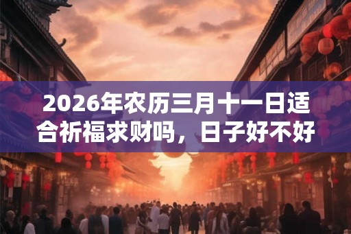 2026年农历三月十一日适合祈福求财吗，日子好不好？