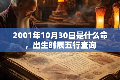 2001年10月30日是什么命，出生时辰五行查询