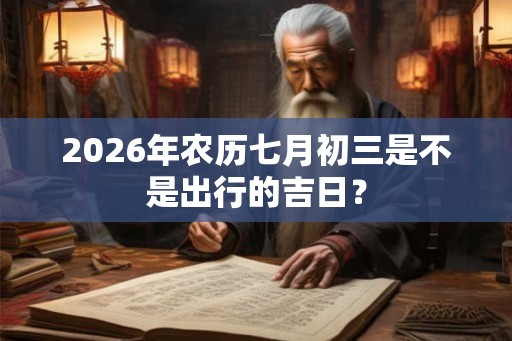 2026年农历七月初三是不是出行的吉日？