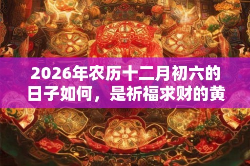 2026年农历十二月初六的日子如何，是祈福求财的黄道吉日吗？