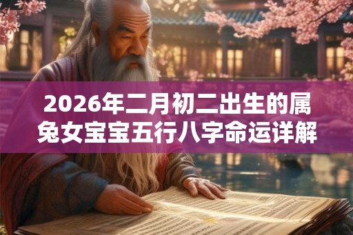 2026年二月初二出生的属兔女宝宝五行八字命运详解