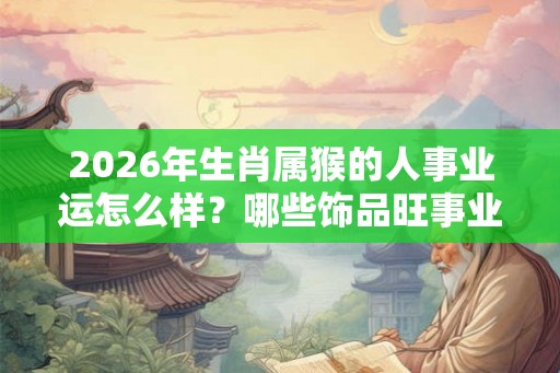 2026年生肖属猴的人事业运怎么样？哪些饰品旺事业运？