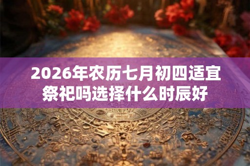 2026年农历七月初四适宜祭祀吗选择什么时辰好