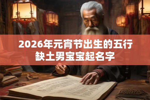 2026年元宵节出生的五行缺土男宝宝起名字 2026年元宵节出生的五行缺土男宝宝起名字