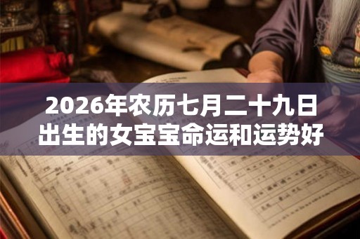 2026年农历七月二十九日出生的女宝宝命运和运势好吗