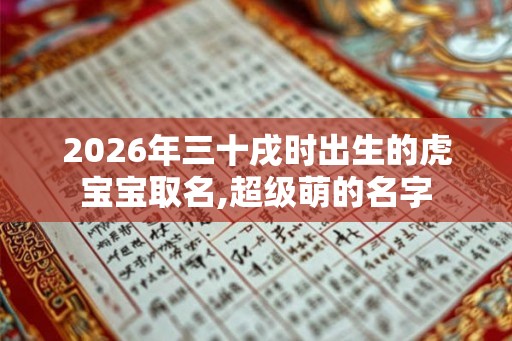 2026年三十戌时出生的虎宝宝取名,超级萌的名字