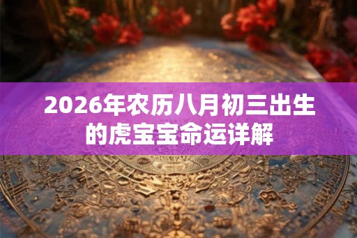 2026年农历八月初三出生的虎宝宝命运详解