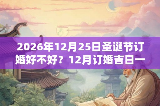 2026年12月25日圣诞节订婚好不好？12月订婚吉日一览