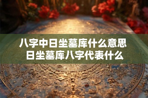 八字中日坐墓库什么意思 日坐墓库八字代表什么