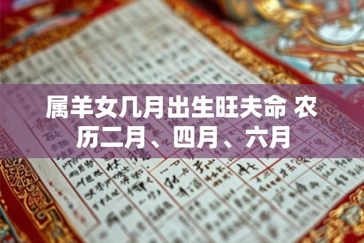 属羊女几月出生旺夫命 农历二月、四月、六月