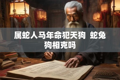 属蛇人马年命犯天狗  蛇兔狗相克吗