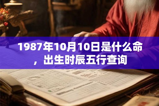 1987年10月10日是什么命，出生时辰五行查询
