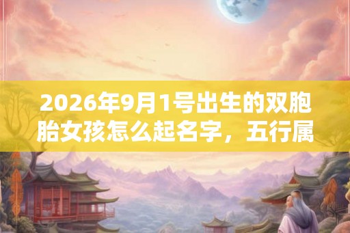 2026年9月1号出生的双胞胎女孩怎么起名字，五行属什么？
