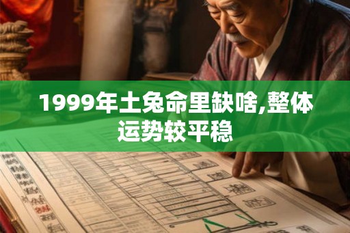 1999年土兔命里缺啥,整体运势较平稳 1999年土兔命里缺啥,整体运势较平稳
