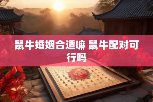 鼠牛婚姻合适嘛 鼠牛配对可行吗