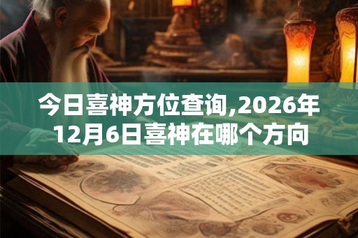 今日喜神方位查询,2026年12月6日喜神在哪个方向 今日喜神方位查询,2026年12月6日喜神在哪个方向