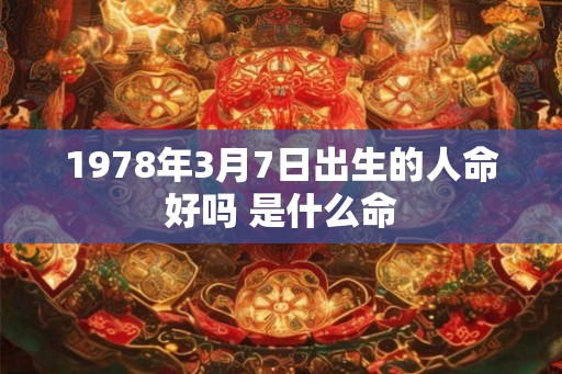 1978年3月7日出生的人命好吗 是什么命 1978年3月7日出生的人命好吗 是什么命