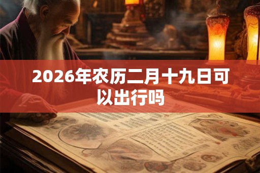 2026年农历二月十九日可以出行吗