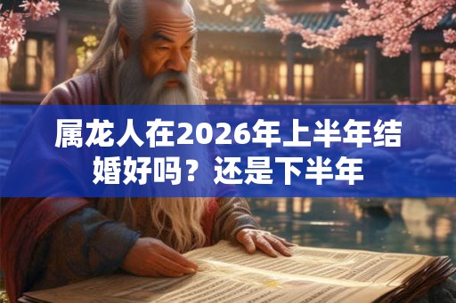 属龙人在2026年上半年结婚好吗？还是下半年