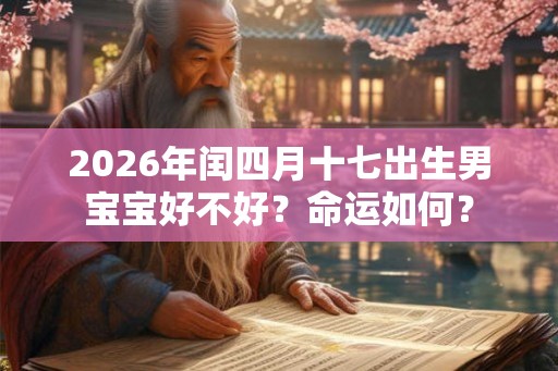 2026年闰四月十七出生男宝宝好不好？命运如何？