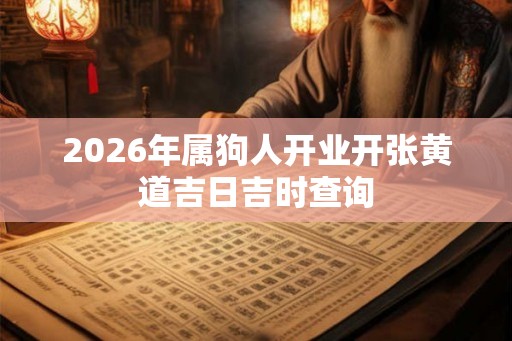 2026年属狗人开业开张黄道吉日吉时查询