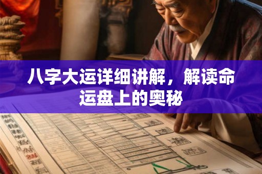八字大运详细讲解，解读命运盘上的奥秘