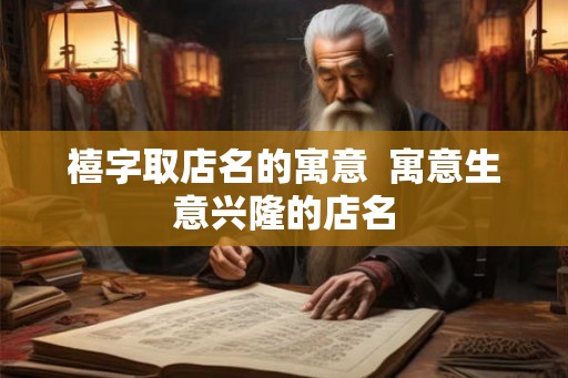 禧字取店名的寓意  寓意生意兴隆的店名