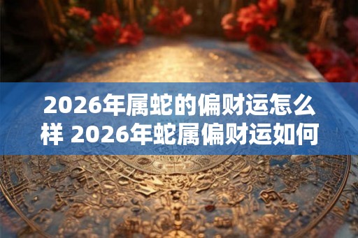 2026年属蛇的偏财运怎么样 2026年蛇属偏财运如何 2026年属蛇的偏财运怎么样 2026年蛇属偏财运如何