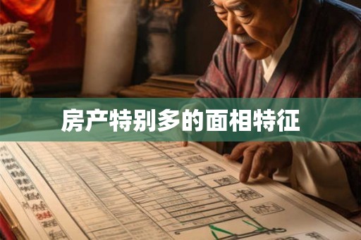 房产特别多的面相特征