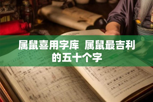属鼠喜用字库 属鼠最吉利的五十个字 属鼠喜用字库 属鼠最吉利的五十个字