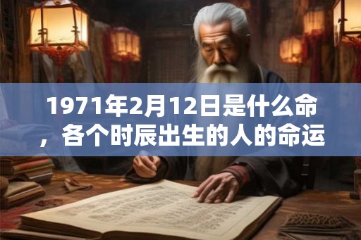 1971年2月12日是什么命,各个时辰出生的人的命运 1971年2月12日是什么命,各个时辰出生的人的命运