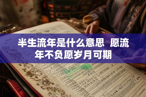 半生流年是什么意思 愿流年不负愿岁月可期 半生流年是什么意思 愿流年不负愿岁月可期
