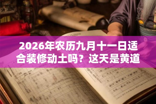 2026年农历九月十一日适合装修动土吗？这天是黄道吉日吗？