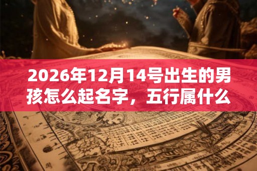2026年12月14号出生的男孩怎么起名字，五行属什么