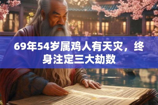 69年54岁属鸡人有天灾，终身注定三大劫数