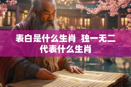 表白是什么生肖  独一无二代表什么生肖