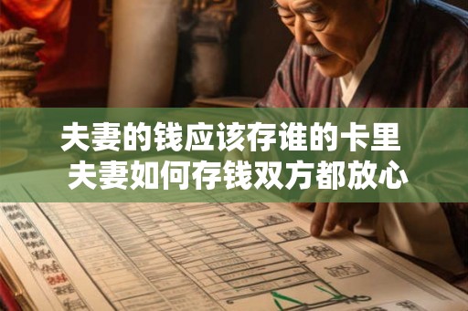 夫妻的钱应该存谁的卡里  夫妻如何存钱双方都放心