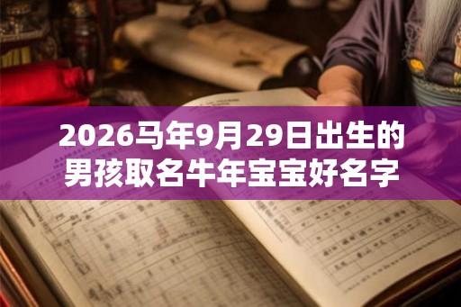 2026马年9月29日出生的男孩取名牛年宝宝好名字