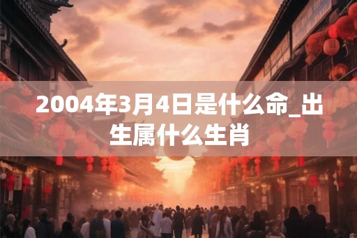 2004年3月4日是什么命_出生属什么生肖 2004年3月4日是什么命_出生属什么生肖